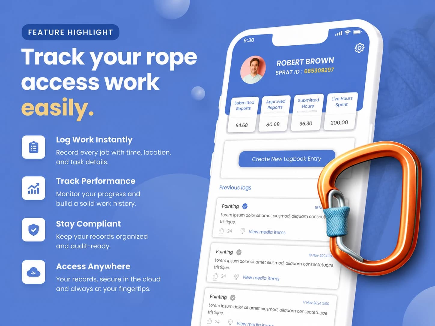Rope Access Logbook: A Digital Replacement for Paper Logbooks